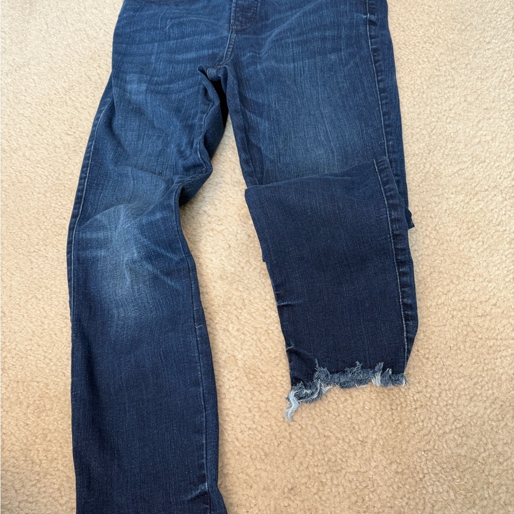 Express Dark Blue Ankle & Cropped Jeans
